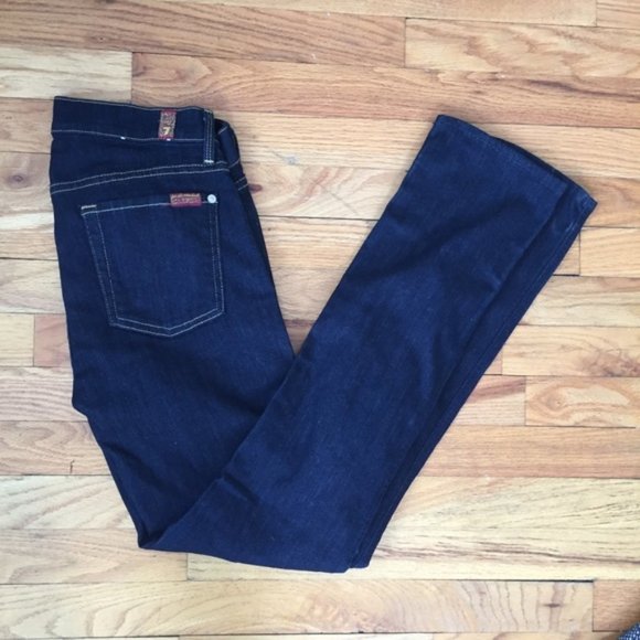 7 For All Mankind The Modern Straight Dark Jeans - Picture 1 of 6